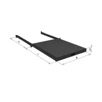 Fachboden für Netzwerkschrank 19 Zoll 1HE ausziehbar Tr