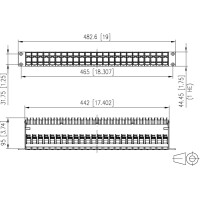 Metz Connect E-DAT modul Patchpanel Patchfeld Cat.6A 19 Zoll