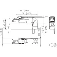 RJ45 Connector shielded connector Cat.6A 360 degree toolless