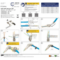 RJ45 Connector shielded connector Cat.6A 360 degree toolless