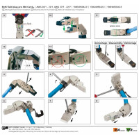 RJ45 Connector shielded connector Cat.6A 360 degree toolless