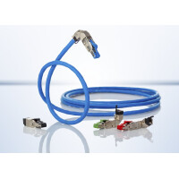 RJ45 Connector shielded connector Cat.6A 360 degree toolless