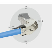 RJ45 Connector shielded connector Cat.6A 360 degree toolless