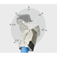 RJ45 Connector shielded connector Cat.6A 360 degree toolless