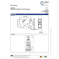 E-DAT modul Keystone Holder 1-Port for DIN-Rail plastic 10