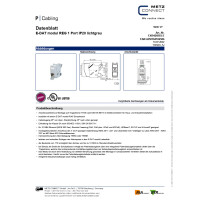 E-DAT modul Keystone Holder 1-Port for DIN-Rail plastic 4