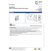 E-DAT modul Keystone Holder 1-Port for DIN-Rail plastic 3