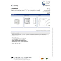 Metz Connect Keystone Netzwerkdose Datendose Aufputz mit Abd