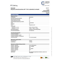 Metz Connect Keystone Netzwerkdose Datendose Aufputz mit Abd