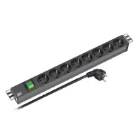 socket strip 8x contacts black gallery