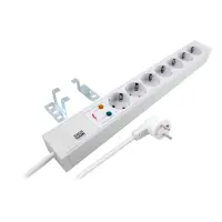 socket strip 6x contacts grey gallery