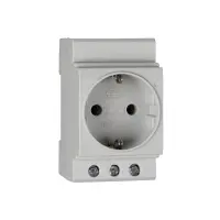 outlet 1-way for din-rail, grey gallery