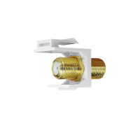 ProfiPatch Keystone F-Verbinder TV SAT Antenne F-Buchse wei&