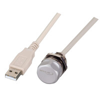 IP67 USB 2.0 Einbaubuchse M20 USB A Buchse auf USB A Stecker