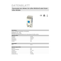Thermostat für Einbaulüfter für Netzwerkschra