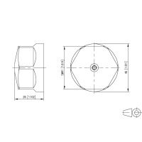Metz Connect MCO IP69k Schutzdeckel für Flansch 4