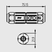 Rutenbeck Kabelverbinder Kupplung feldkonfektionierbar Cat.6