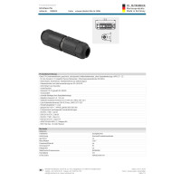 Rutenbeck Kabelverbinder Kupplung feldkonfektionierbar Cat.6