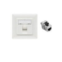 Netzwerkdose Datendose cat.8 1x | 2x Keystone RJ45 integrier