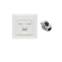 Netzwerkdose Datendose cat.8 1x | 2x Keystone RJ45 integrier