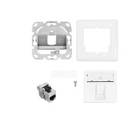 Netzwerkdose Datendose cat.8 1x | 2x Keystone RJ45 integrier