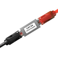ProfiPatch Modular-Adapter Cat.6A STP RJ45 1:1 jack/jack sta