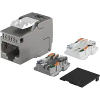 RJ45 Shortbody Keystone Modul Cat.6A 500Mhz 10Gbit vollgesch