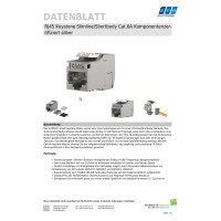 rj45 keystone jacks slimline/shortbody cat.6a, component cer