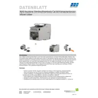 RJ45 Shortbody Keystone Modul Cat.6A 500Mhz 10Gbit vollgesch