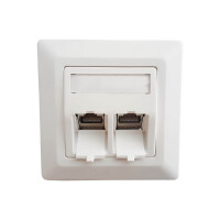 profipatch combi outlet 2x rj45 keystone cat.6a 10gbit lan 4