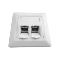 profipatch combi outlet 2x rj45 keystone cat.6a 10gbit lan 5