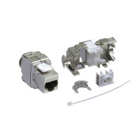 ProfiPatch 24x Keystone Jack Modul Cat.6a RJ45 STP werkzeugl