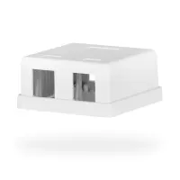 keystone surface mount box, 2port  white gallery
