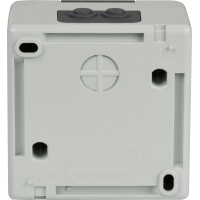 Datendose Netzwerkdose Aufputz  für 2 Keystones IP44 gr