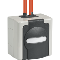 Datendose Netzwerkdose Aufputz  für 2 Keystones IP44 gr