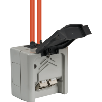 Datendose Netzwerkdose Aufputz  für 2 Keystones IP44 gr