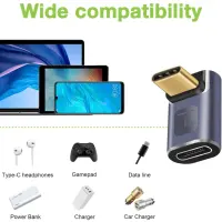 Techly Adapter USB C Stecker auf USB C Buchse 90 grad 3