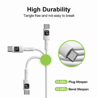 USB 2.0 Anschlusskabel USB C Stecker auf USB C Stecker wei&s