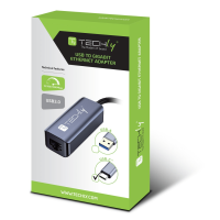 Techly USB 3.0 C Stecker auf RJ45 Ethernet Buchse 3