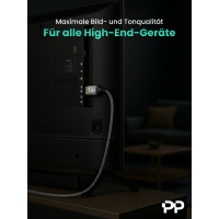 ProfiPatch HDMI Kabel 8K60Hz UHD 5m grau 4K120Hz Goldkontakt