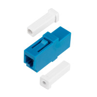 ProfiPatch LWL Kupplung Simplex LC-LC Singlemode OS2 blau 3