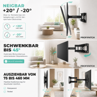 ProfiPatch TV Halterung 37-75 Zoll schwenkbar & neigbar 