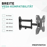 ProfiPatch TV Halterung 17-42 Zoll schwenkbar & neigbar 