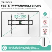 ProfiPatch tv wall mount 100inch up to 60kg 5
