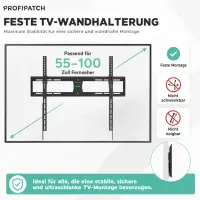 ProfiPatch TV Halterung Ultraslim 55-100 Zoll feste Montage 