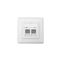 ProfiPatch Cat.6A Netzwerkdose Datendose Unterputz 2-Port mi
