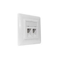 ProfiPatch Cat.6A Netzwerkdose Datendose Unterputz 2-Port mi