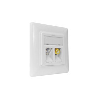 profipatch 1x cat.6a ral 9003 with keystone jack modul 10gbi