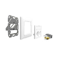 profipatch 1x cat.6a ral 9003 with keystone jack modul 10gbi