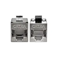 profipatch 1x keystone coupling cat.6a 2x rj45 jack 1:1 shie